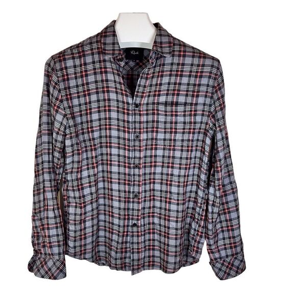 Rails Wyatt Mens Plaid‎ Sport Button Down Size Small FLAWED see pictures - Picture 1 of 7